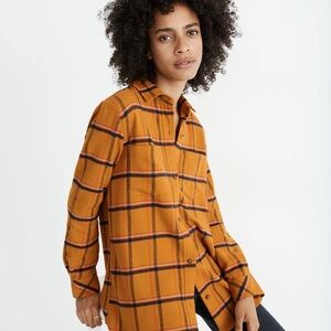 Madewell Classic Ex-Boyfriend Shirt in Caffrey Plaid Size Small